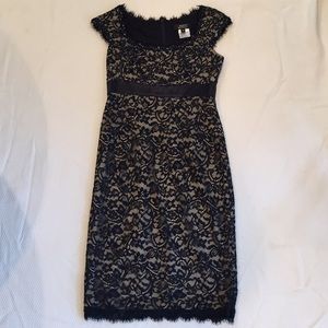 Tadashi Navy Blue Lace Dress